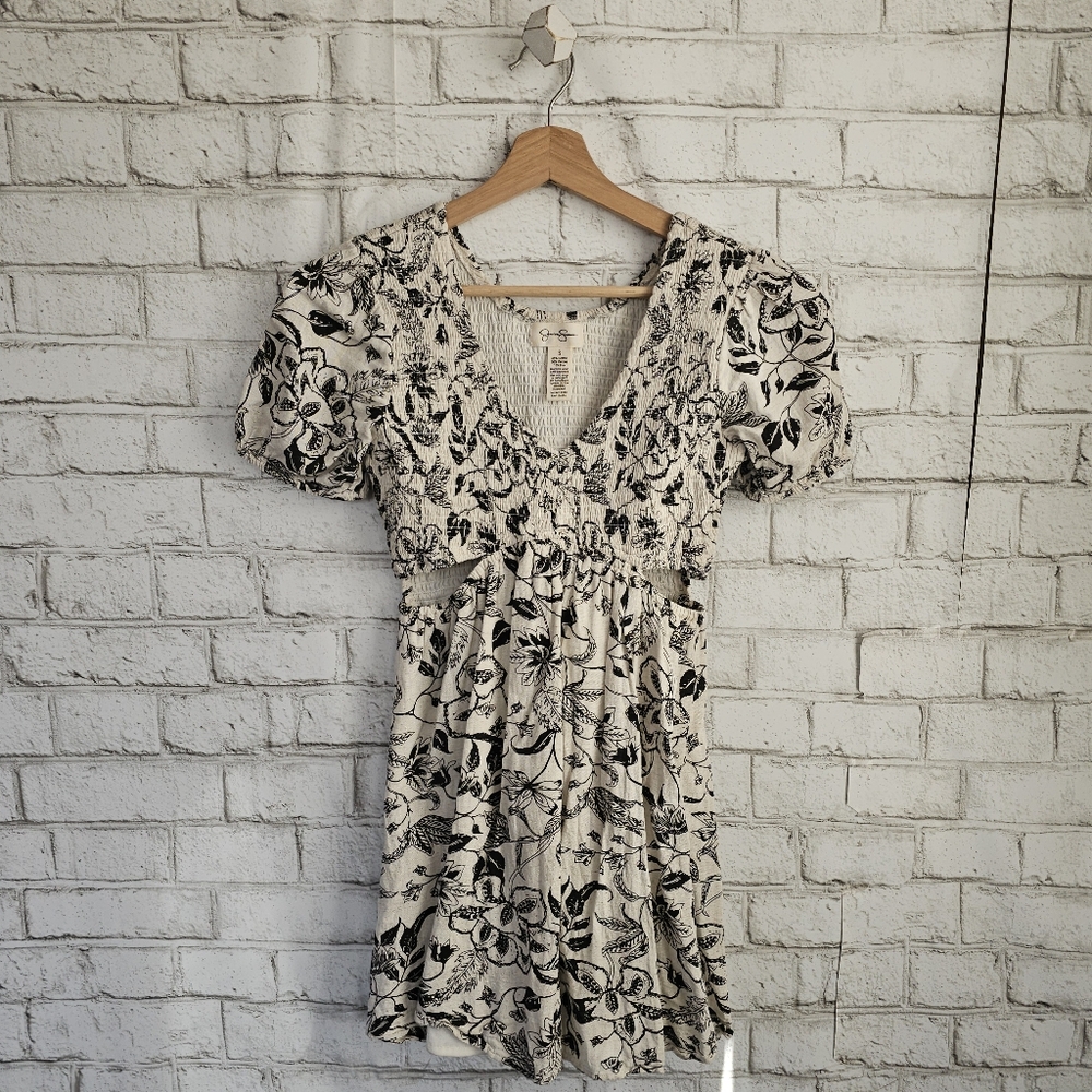 JESSICA SIMPSON Linen Floral Dress